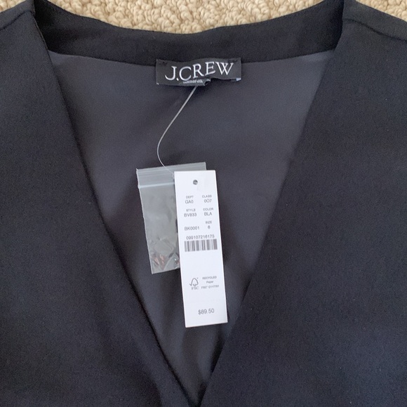 NWT J Crew Slim-fit tuxedo vest in city crepe size 6 - Picture 5 of 6